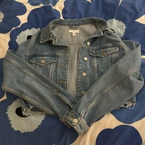 Topshop raw hem denim jacket